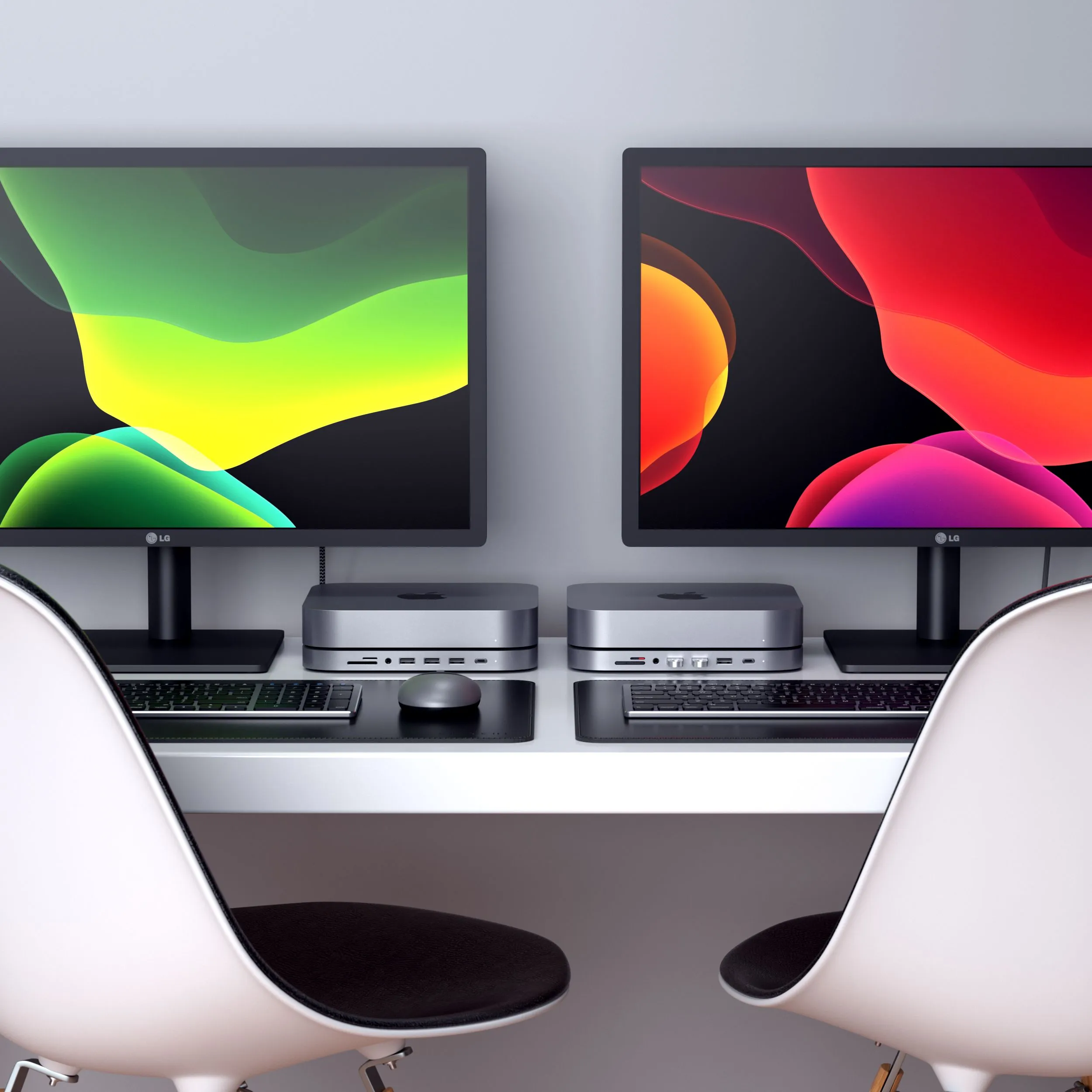 Док-станция с подставкой Satechi Mac Mini Stand & Hub (для Mac Mini, серый космос)