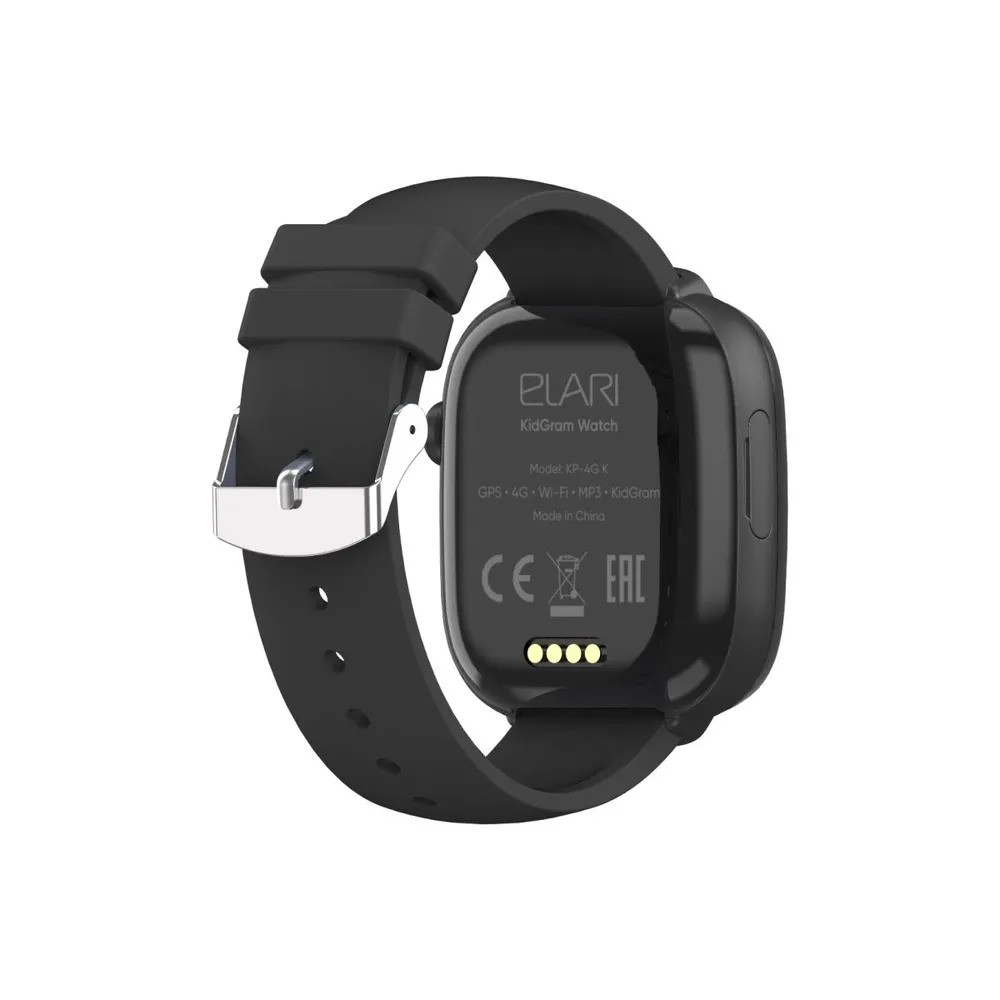 Детские умные часы Elari KidGram Watch 4G (черный)