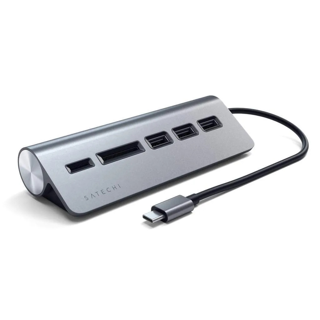 USB-хаб Satechi Type-C USB Hub & Micro/SD Card Reader (серый космос)