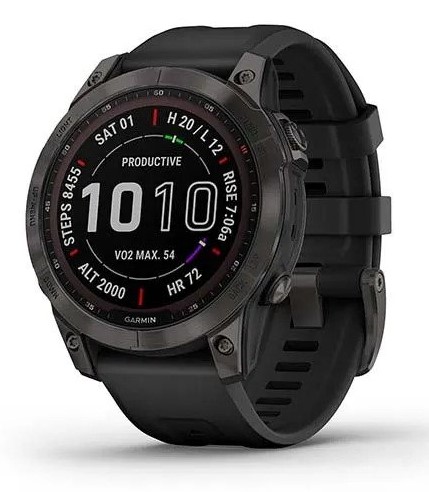Спортивные часы Garmin Fenix 7 Saphire Solar (черный)