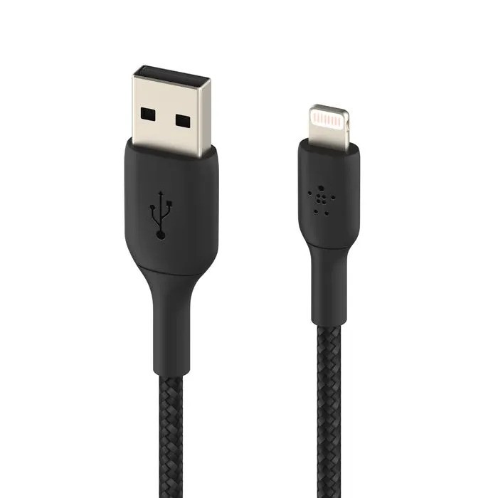 Кабель Belkin BoostCharge USB-A Braided Cable with Lightning Connector (1М, черный)