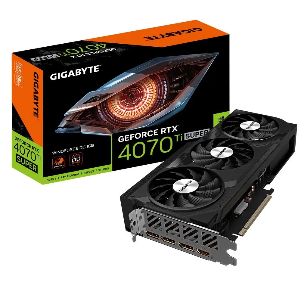 Видеокарта GIGABYTE RTX 4070 Ti SUPER WINDFORCE 16G