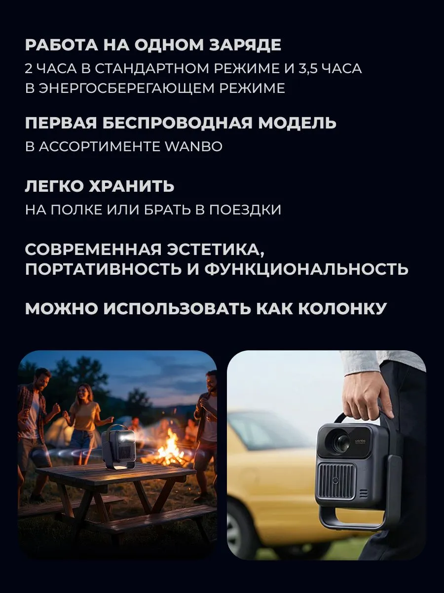 Проектор Wanbo Projector ToGo Pro (синий)