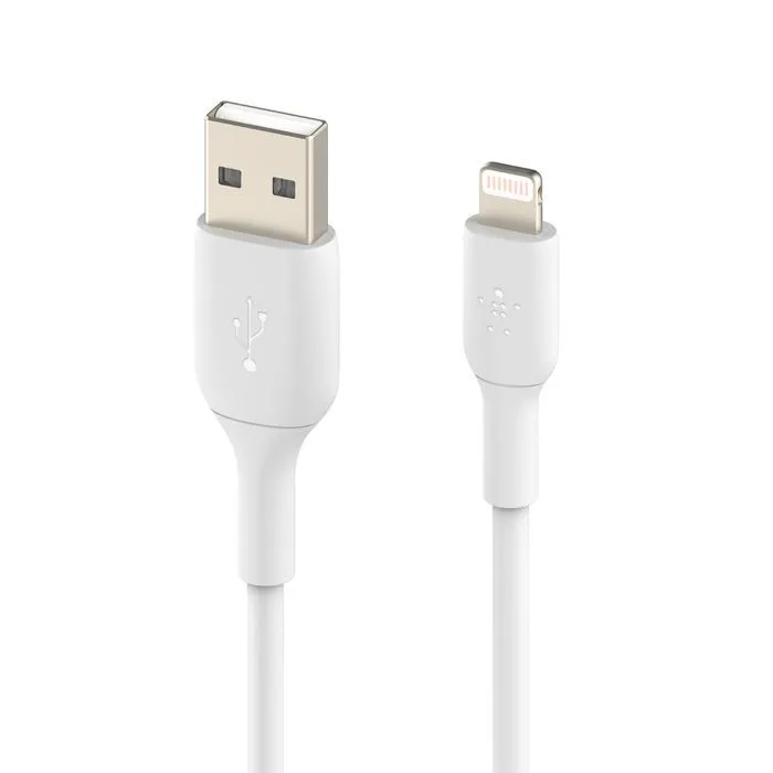 Кабель Belkin BoostCharge USB-A to Lightning Cable (1 м, белый)