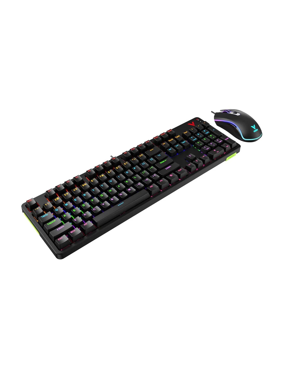 Игровой проводной механический комплект клавиатура+мышь Rapoo V185S (черный)