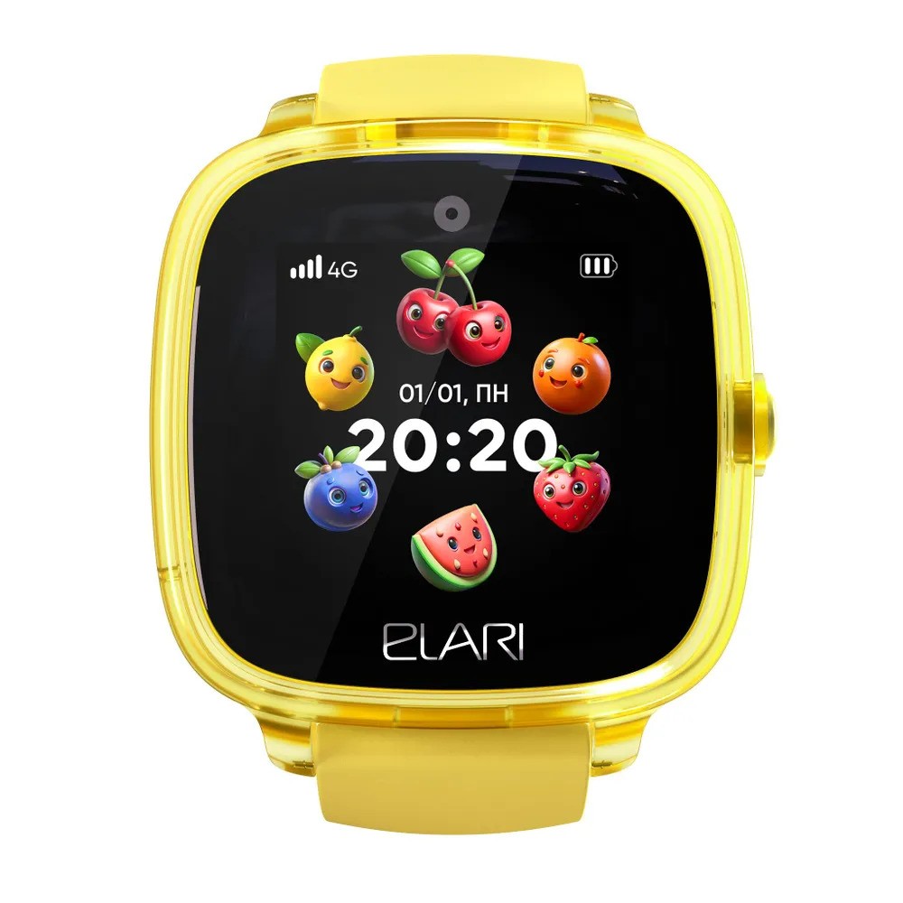 Детские умные часы Elari KidPhone Fresh 4G (желтый)