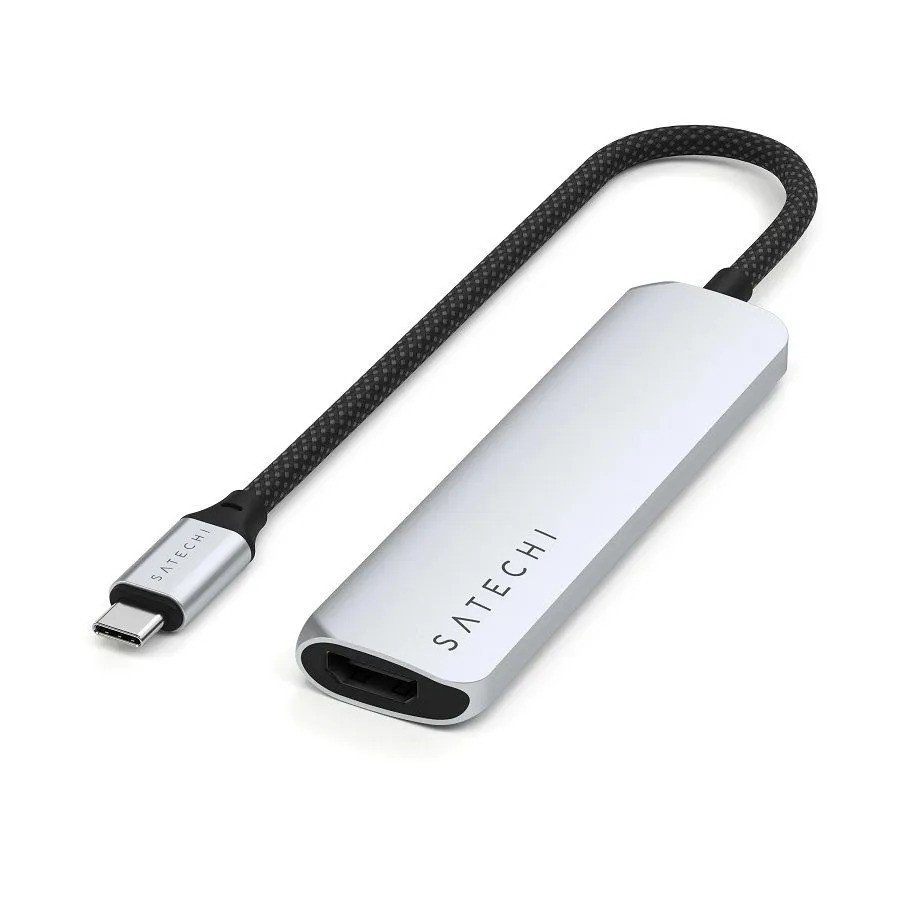 Адаптер Satechi 4-in-1 USB-C PD&2xUSB-A 3.2 Gen2&HDMI 4K@60Hz (4-в-1, серебристый) 