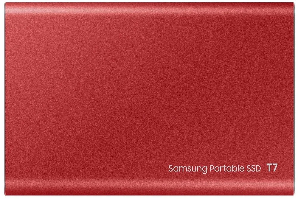 Внешний SSD накопитель Samsung T7 Portable (1 ТБ, красный)