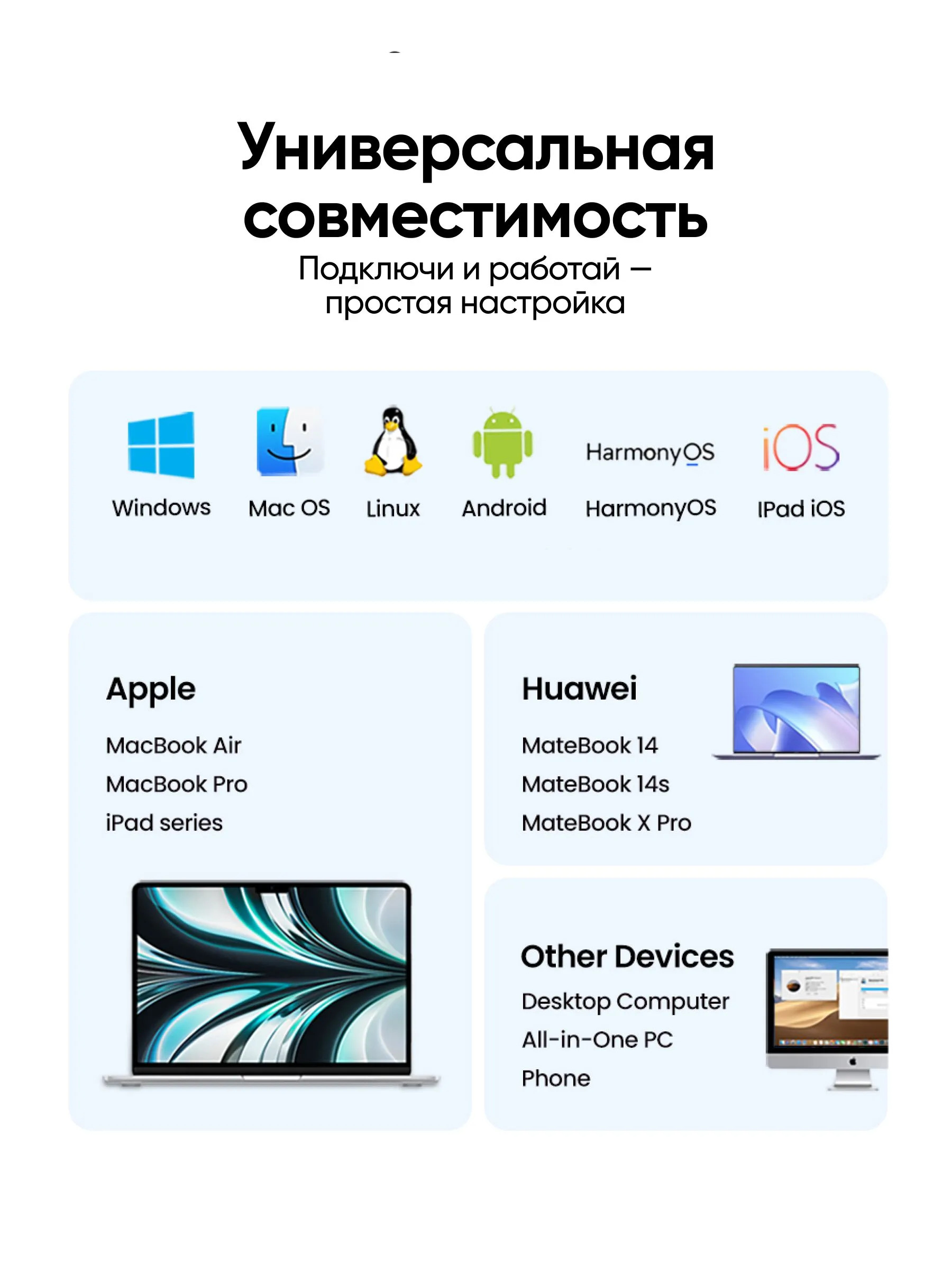 Беспроводная мышь UGREEN MU105 (темно-синий)