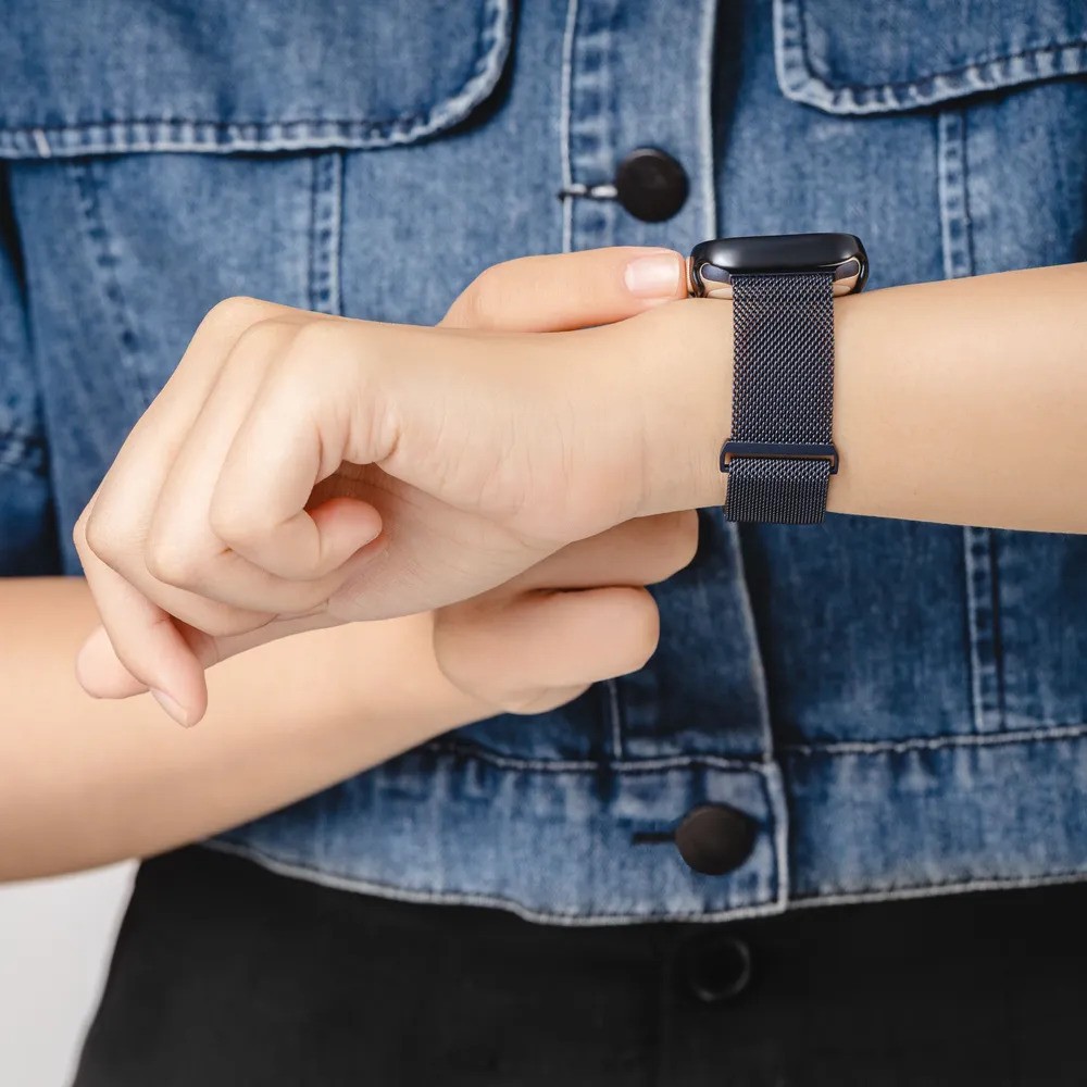 Ремешок для часов SwitchEasy Mesh Stainless Steel Watch Loop (для Apple Watch 42/44/45/49mm, полуночный серый)