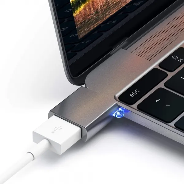 Адаптер Satechi Type-C USB Adapter (USB-C на USB-A, серый)