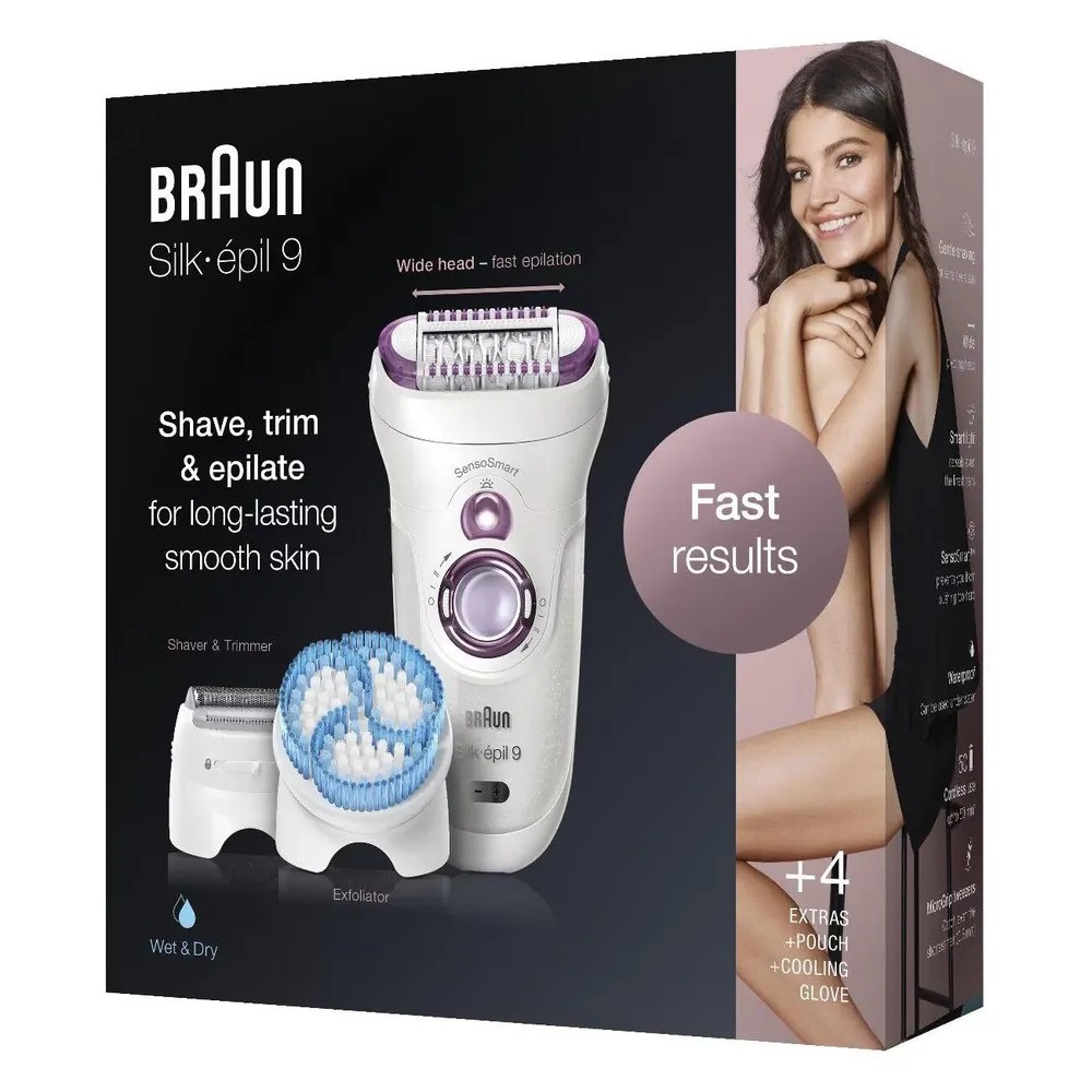 Эпилятор Braun Silk-epil 9 SensoSmart SES 9-735 (белый/фиолетовый)