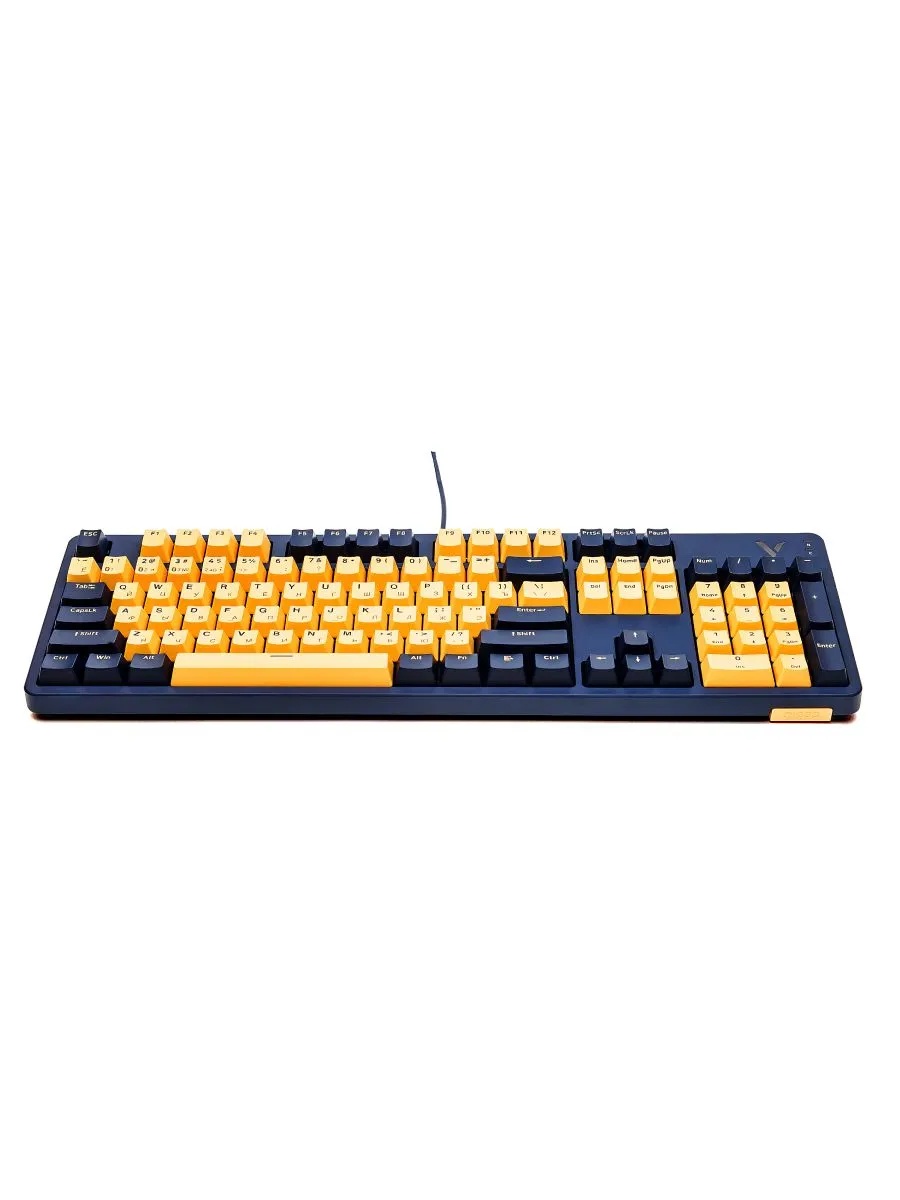 Игровая механическая клавиатура Rapoo V500 PRO (проводная, желтый/синий)