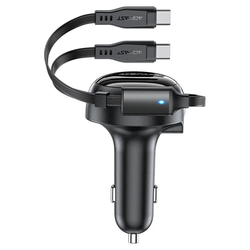 Автомобильное зарядное устройство ACEFAST B13 53W USB-A/2xUSB-C (2-в-1, черный)