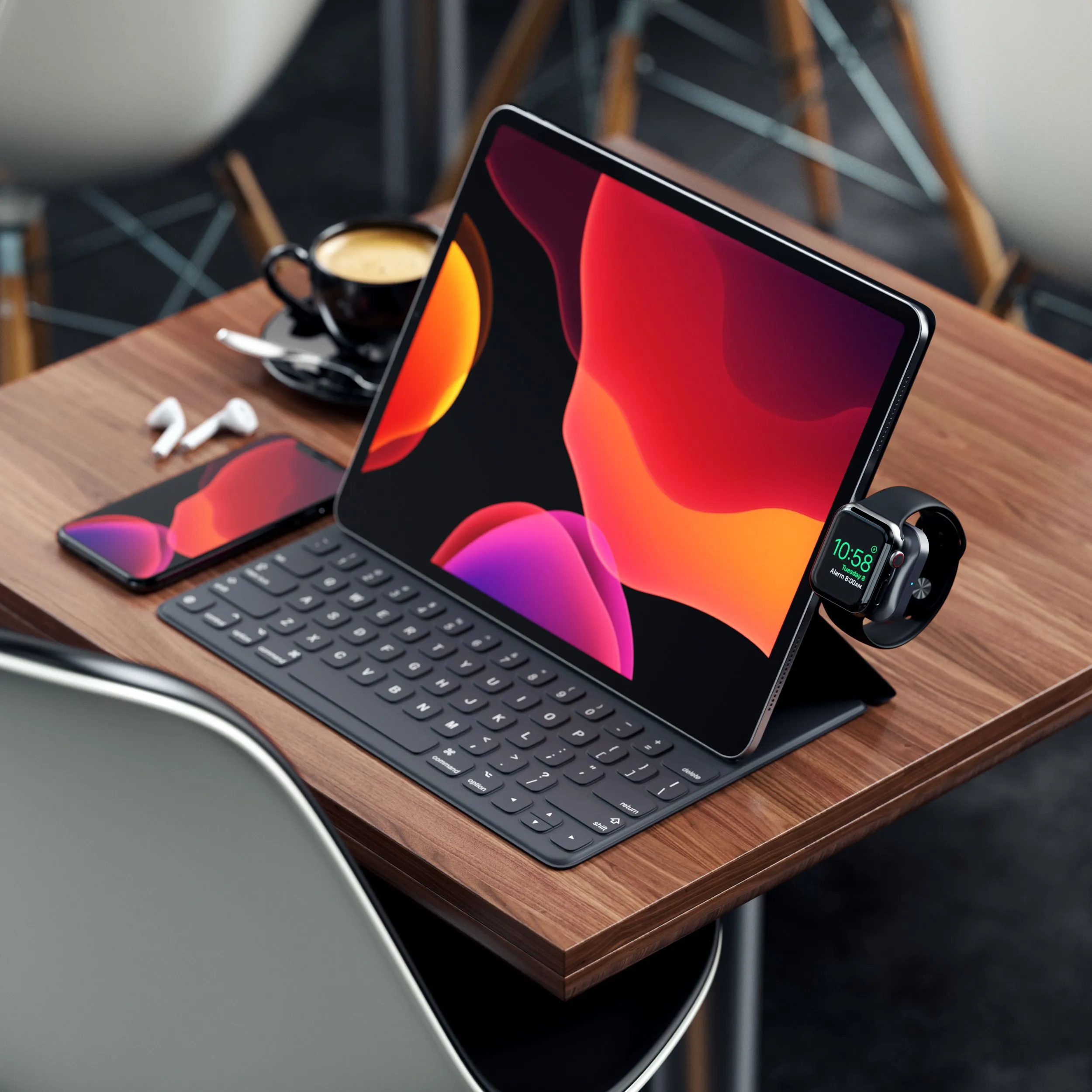 Зарядное устройство Satechi Magnetic Charging Dock for Apple Watch (для Apple Watch, серый)