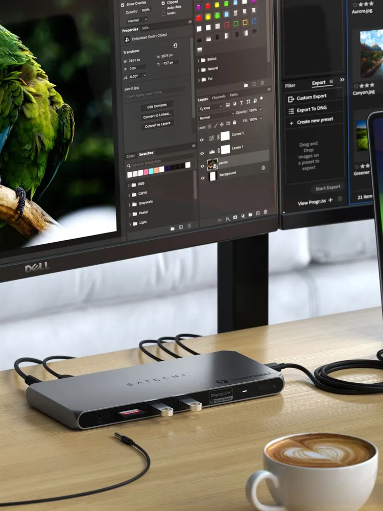 Док-станция Satechi Thunderbolt 4 Multi-Display Docking Station (серый)