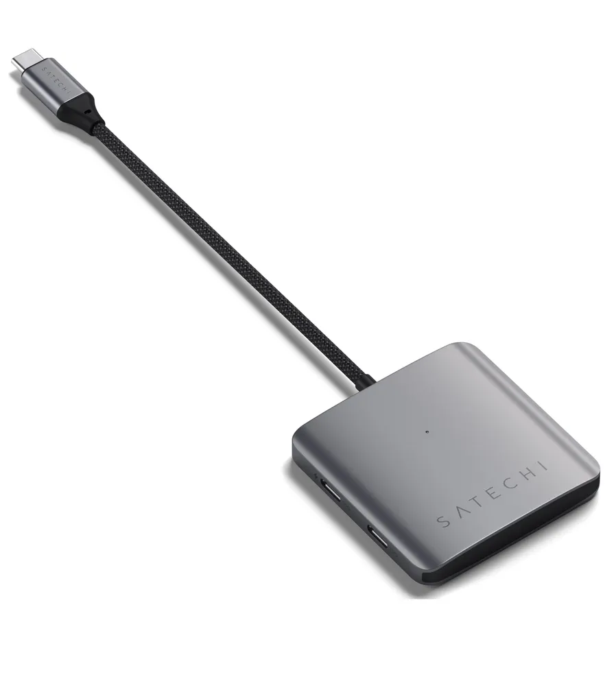 Хаб Satechi 4-Port USB-C 3.2 Gen 2 Hub with Power Delivery (серый)
