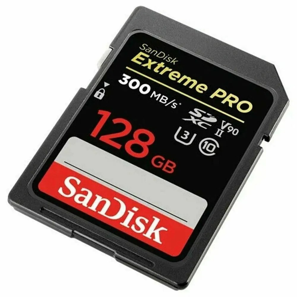 Карта памяти SanDisk Extreme Pro SDXC UHS-II U3 (128 ГБ, черный)