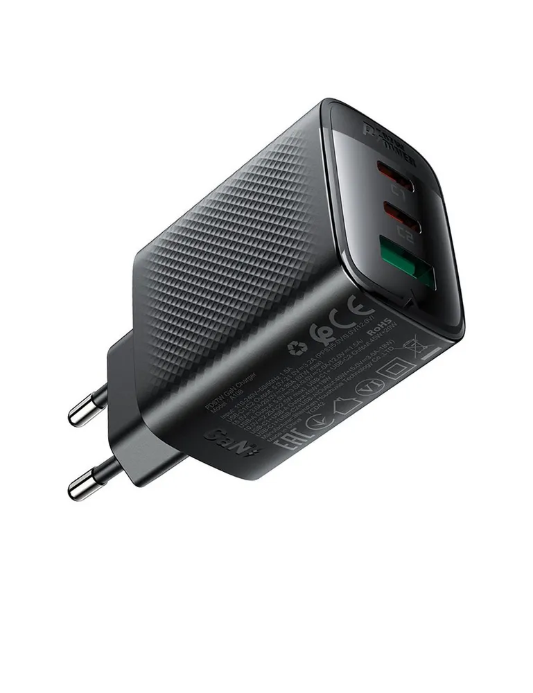 Зарядное устройство ACEFAST A108 PD67W Gan 2xUSB-C+USB-A (черный)