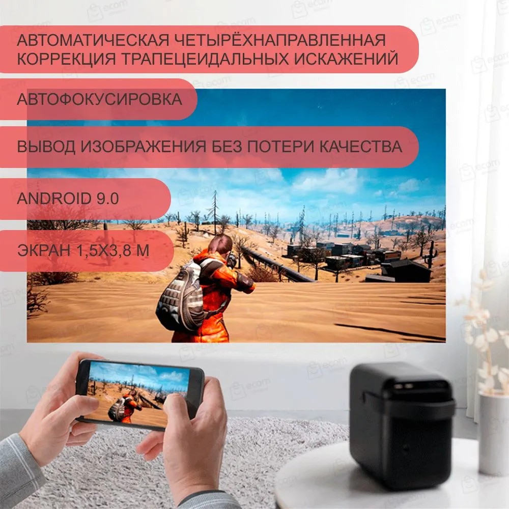 Портативный проектор Wanbo Projector T6R Max (черный)