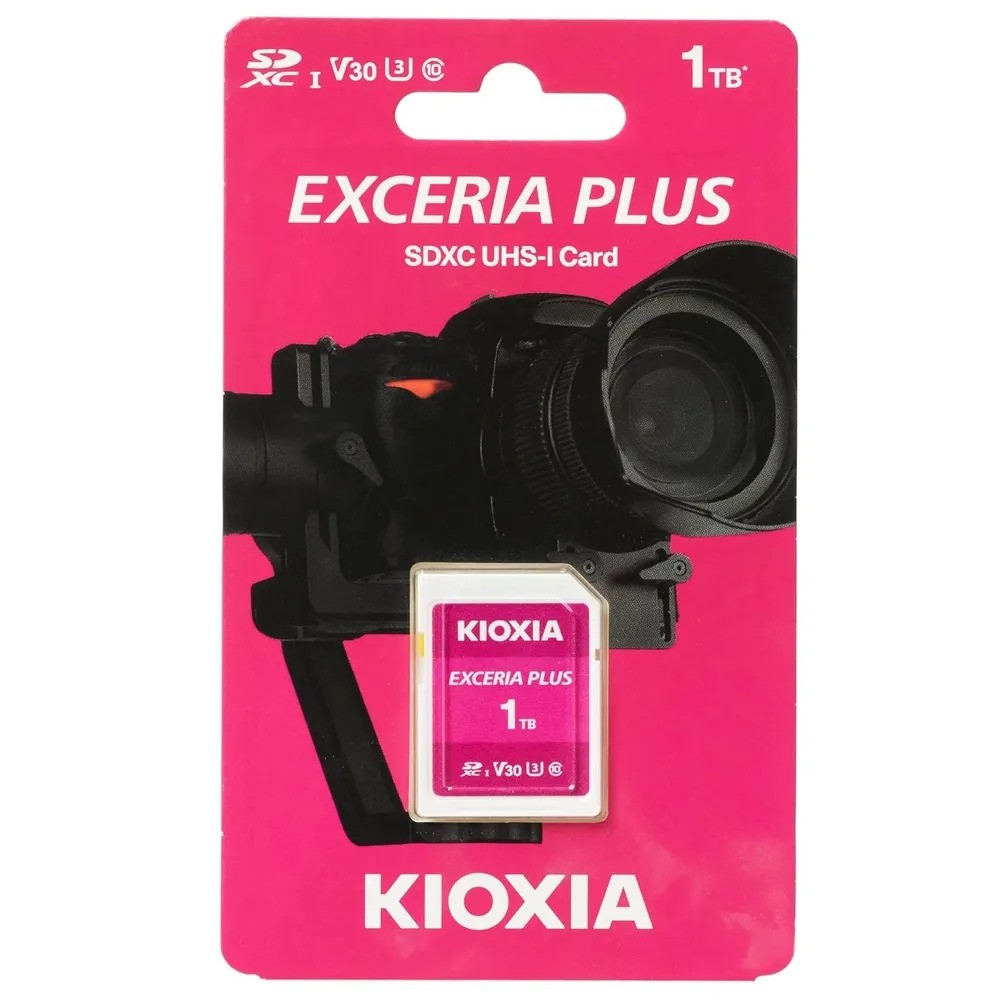 Карта памяти KIOXIA EXCERIA PLUS SDXC Class 10, V30, U3 (1 ТБ)