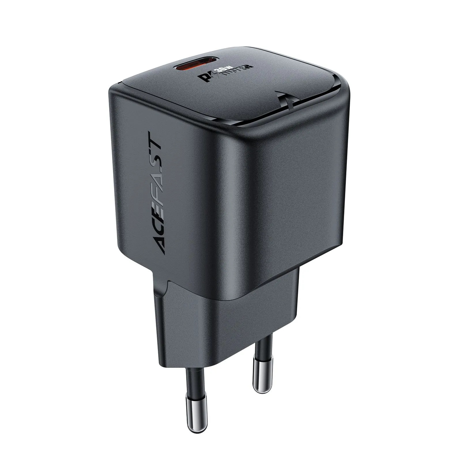 Зарядное устройство ACEFAST A77 mini PD30W GaN USB-C charger (EU, черный)