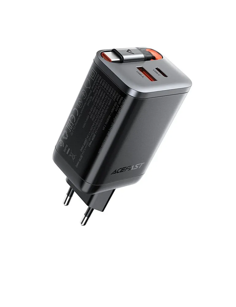 Зарядное устройство ACEFAST A111 PD67W Gan Charger 2xUSB-C+USB-A (черный)