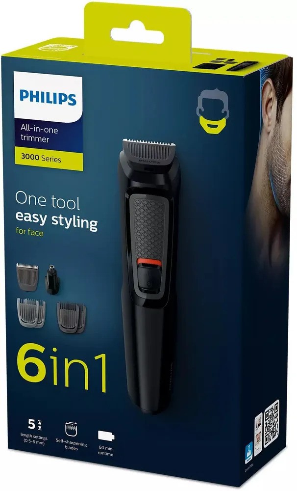 Универсальный триммер Philips Multigroom Series 3000 MG3710/15 (черный)