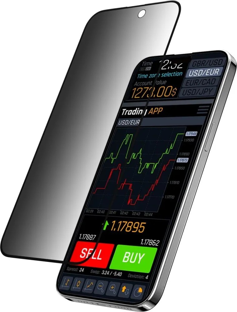 Защитное стекло SwitchEasy Vetro Privacy Screen Protector (для Apple iPhone 15 6.7'', прозрачный)