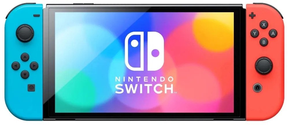 Игровая консоль Nintendo Switch OLED (Неоновый красный / неоновый синий)