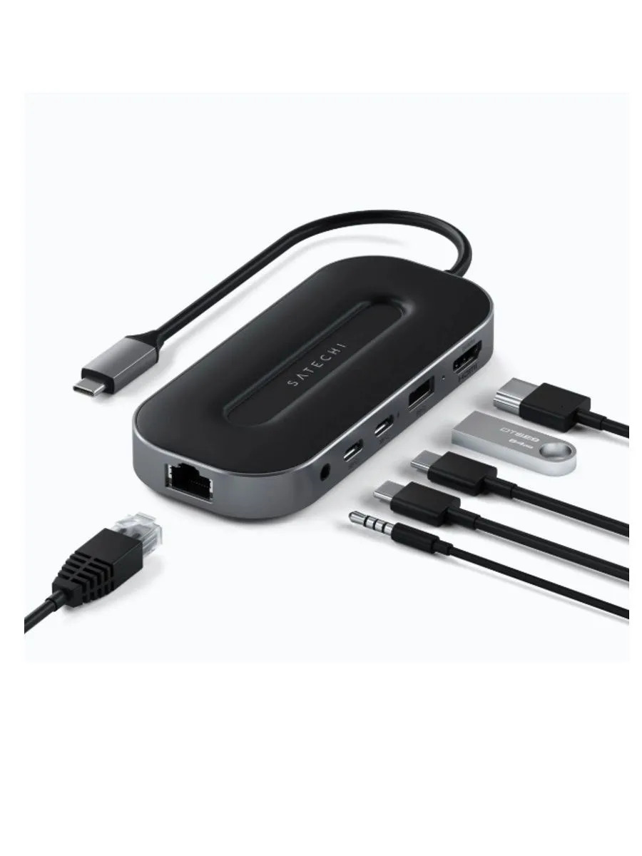 USB-C-Адаптер Satechi USB4 Multiport Adapter with 2.5G Ethernet (серый)