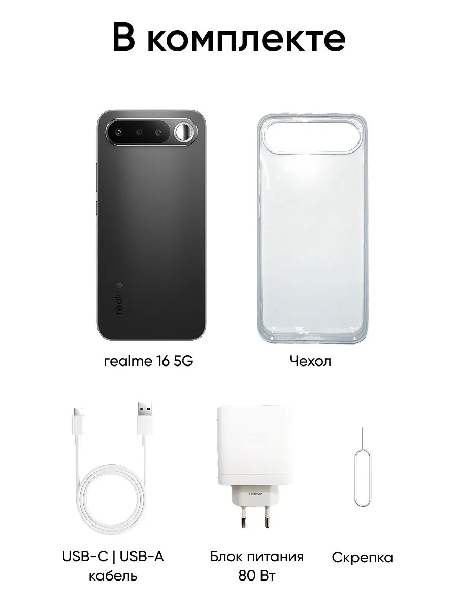 Смартфон Realme 16 5G 8/256 (темно-серый)