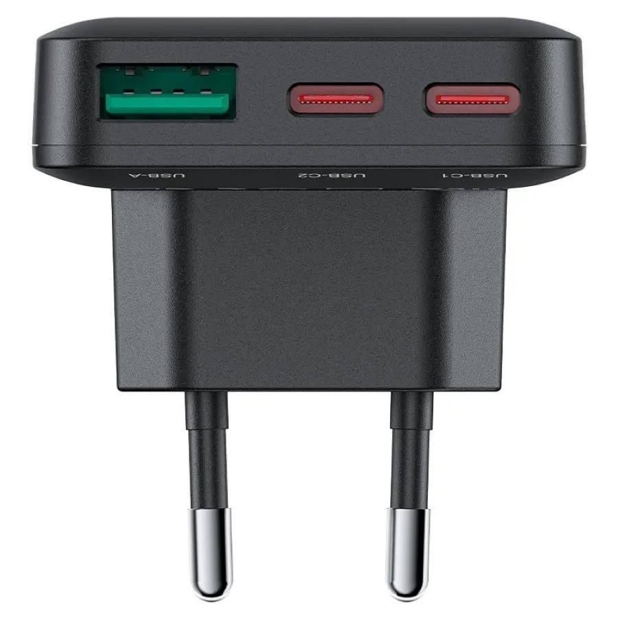 Зарядное устройство ACEFAST A100 PD 65W Gan 2 USBC/1 USB-A Ultra-Thin Charger (черный)