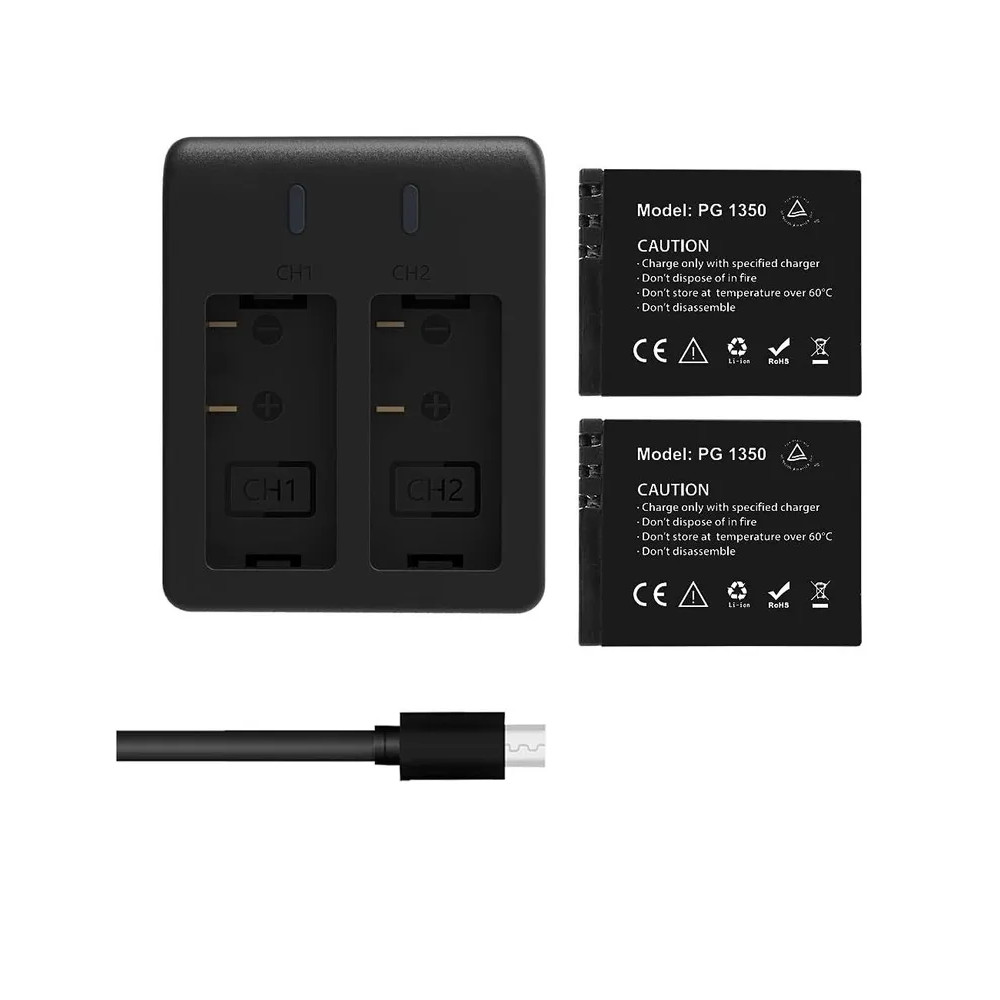 Аккумуляторные батареи для экшн-камеры AKASO Brave 7 (2x1350 мАч)