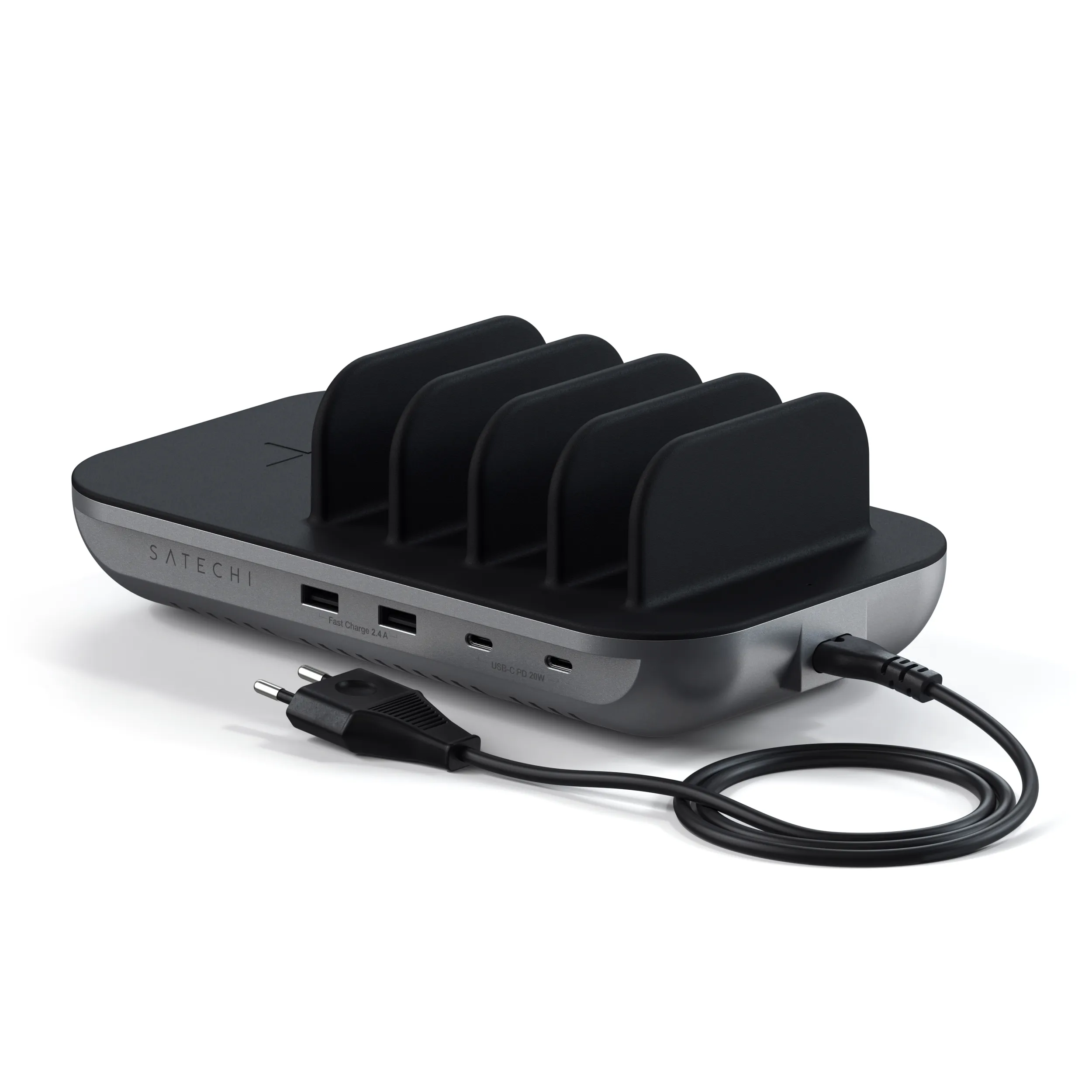 Зарядная станция Satechi Dock5 Multi-Device Charging Station with Wireless Charging (серый)