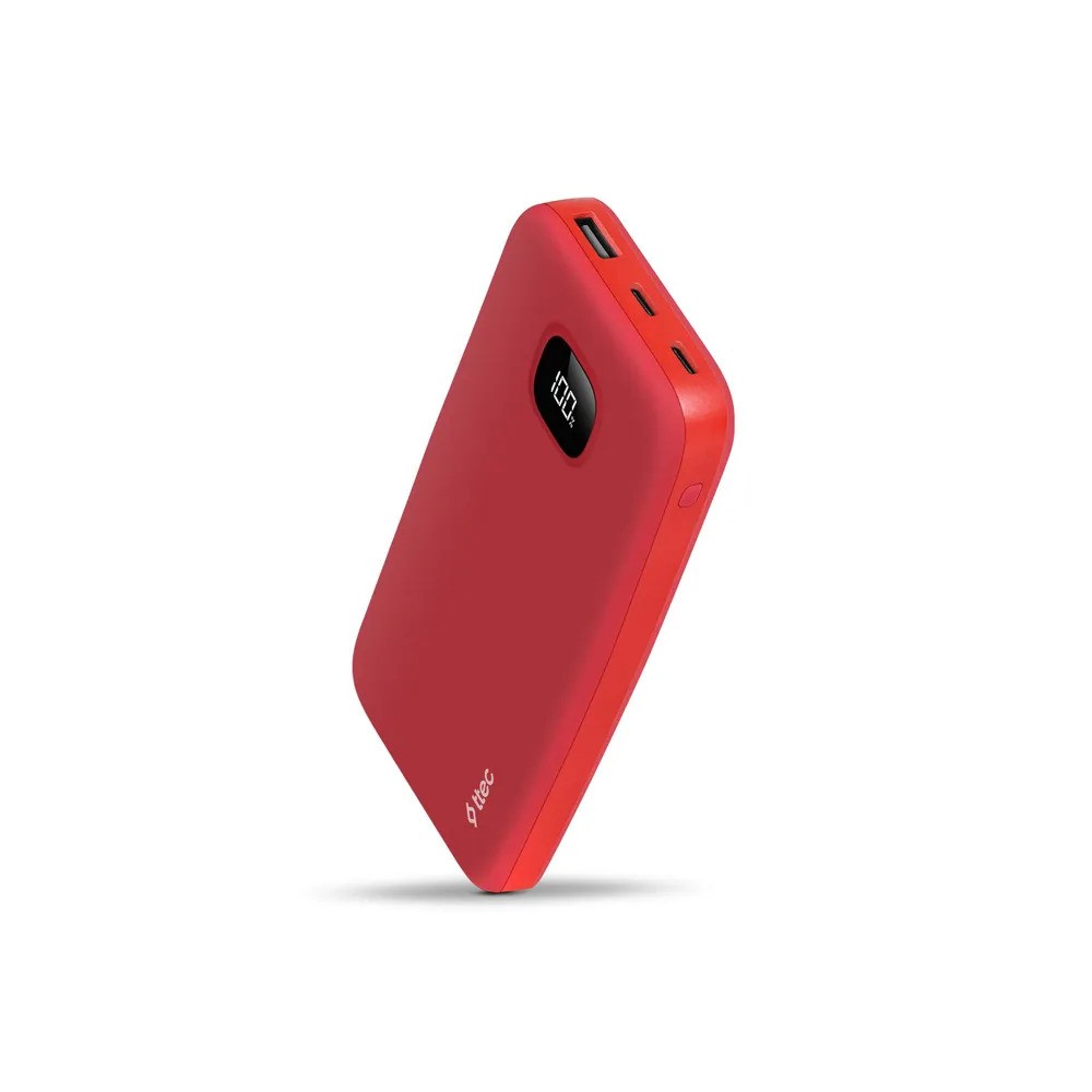 Внешний аккумулятор TTEC ChargeUp LCD 10000mAh (красный)