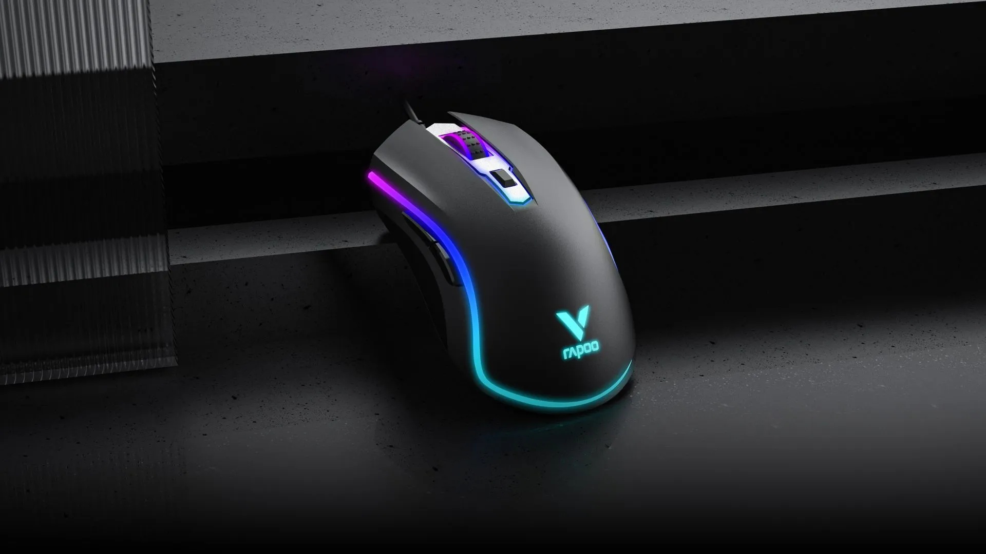 Игровой проводной механический комплект клавиатура+мышь Rapoo V185S (черный)