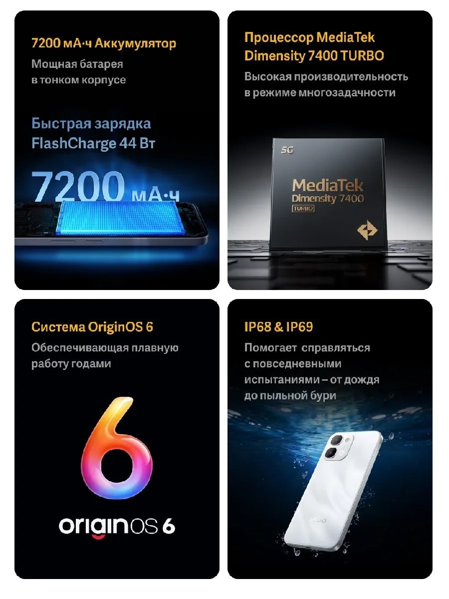 Смартфон iQOO Z11x 8/256 (черный)