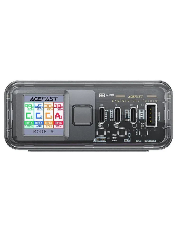 Зарядное устройство ACEFAST Z4 PD218W GaN (3xUSB-C+USB-A, серый)