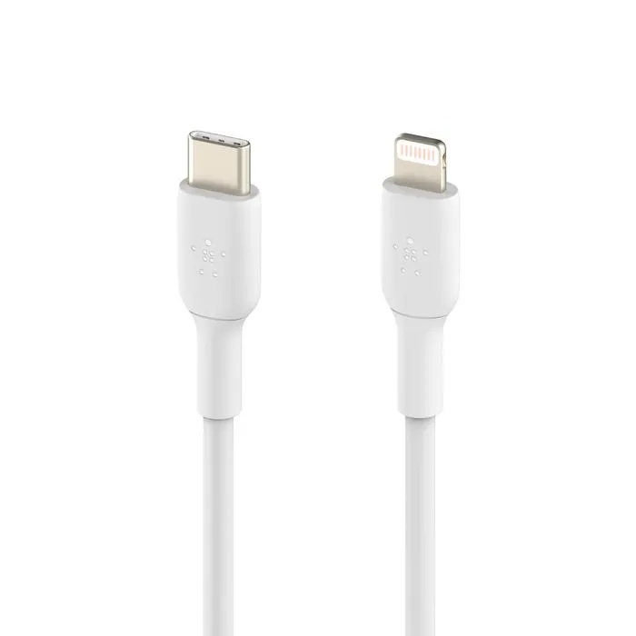 Кабель Belkin BoostCharge USB-C to Lightning Cable (1м, белый)