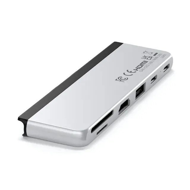 Хаб двойной Satechi Dual USB-C Hub For Surface Pro 9 (серебристый)