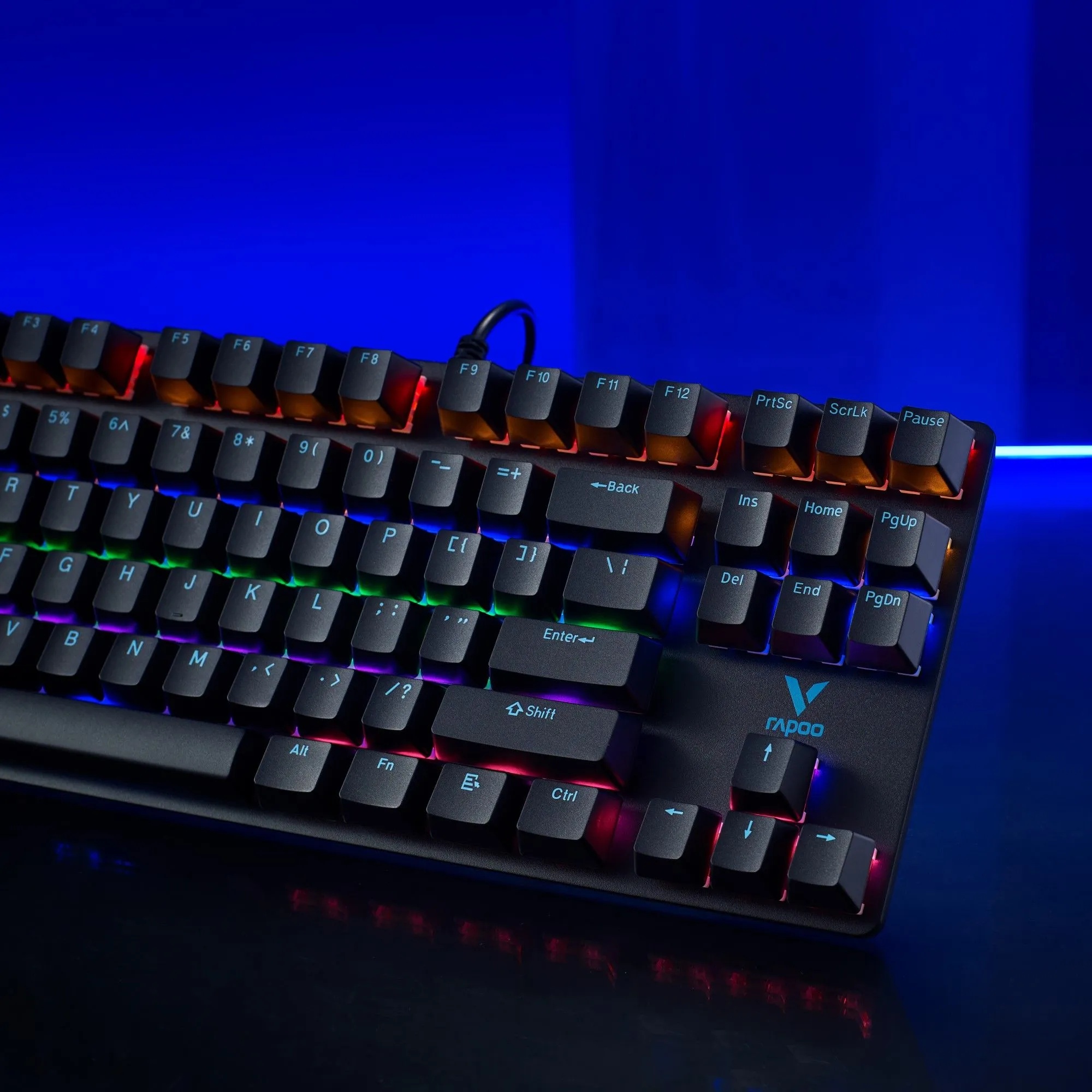 Игровая механическая клавиатура Rapoo V500 Pro 87 (проводная, черный)