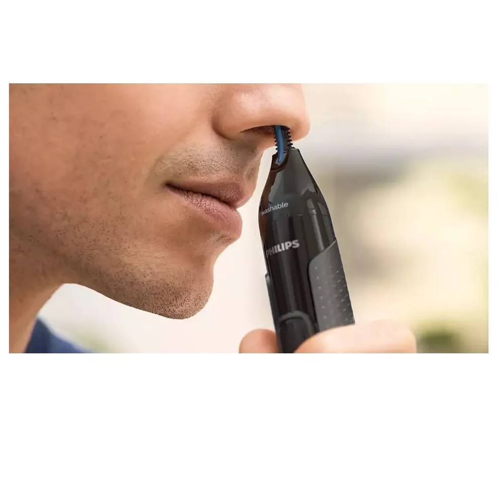 Триммер для носа, ушей и бровей Philips Series 3000 NT3650/16 (черный/серый)
