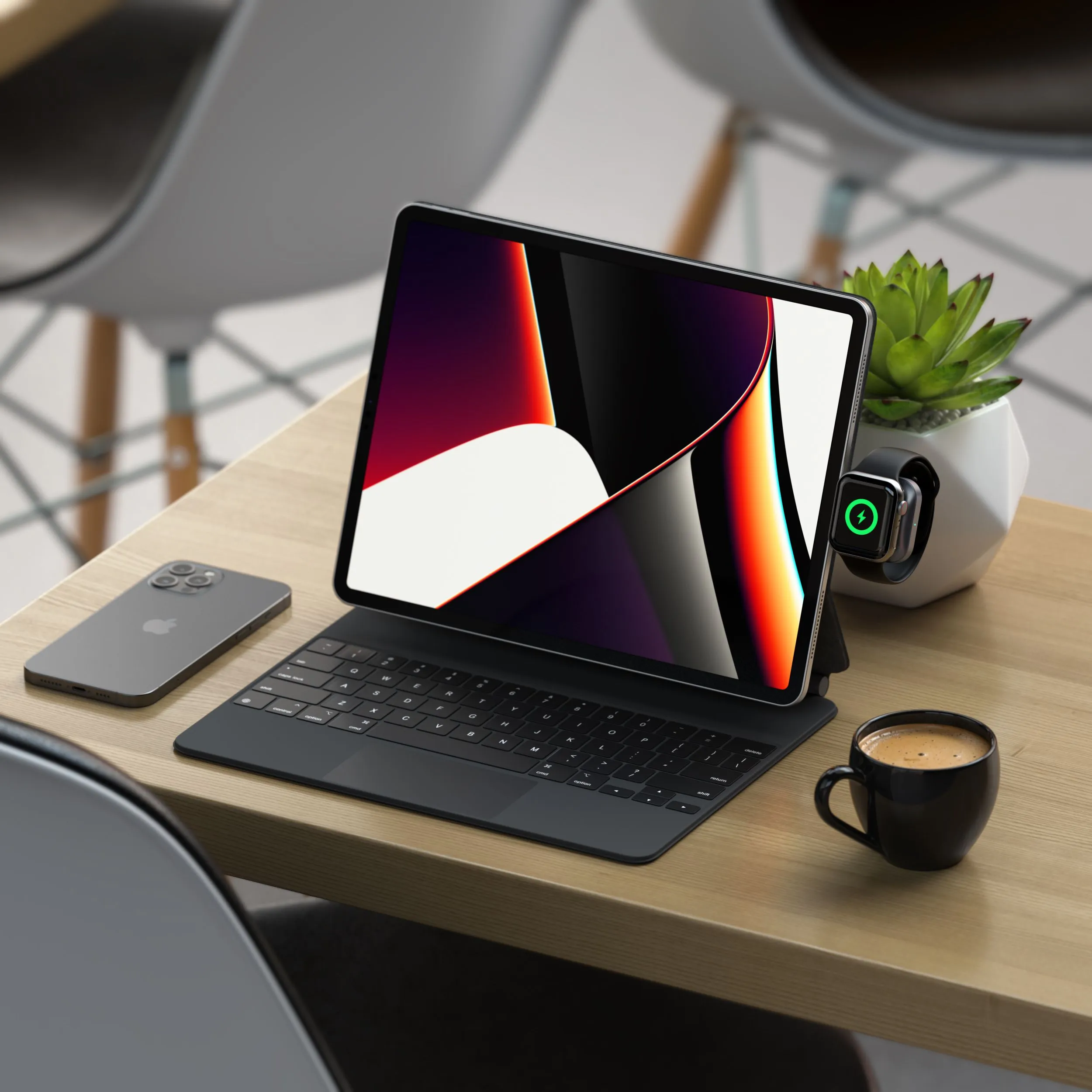 Зарядное устройство Satechi Magnetic Charging Dock for Apple Watch (для Apple Watch, серый)