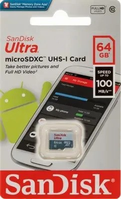 Карта памяти SanDisk Ultra microSDXC (64 ГБ)