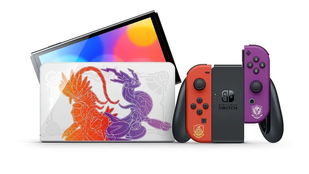 Игровая консоль Nintendo Switch OLED Pokemon Scarlet & Violet Edition (красный/фиолетовый)