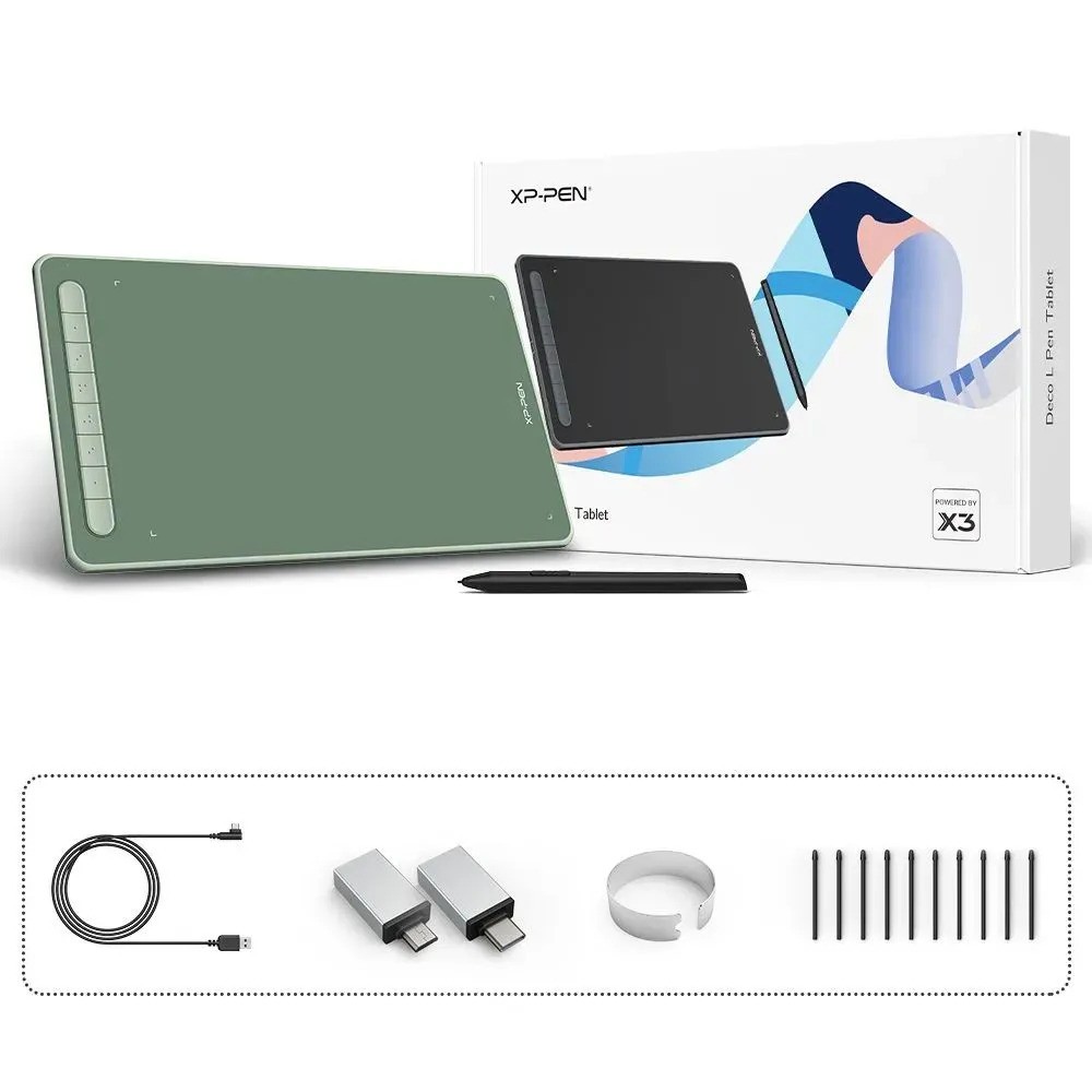 Графический планшет XPPen Deco L (зеленый)