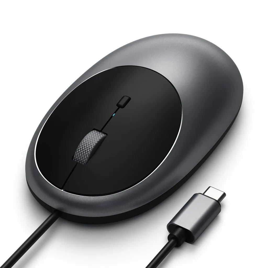 Мышь проводная Satechi C1 (USB-C, серый космос)
