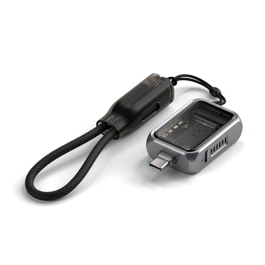 Бокс внешний для жесткого диска Satechi Mini NVMe SSD USB4 Enclosure (серый)