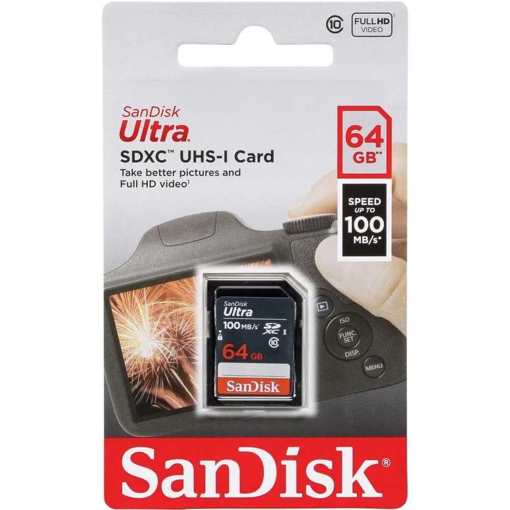 Карта памяти SanDisk Ultra SDXC (64 ГБ, черный)